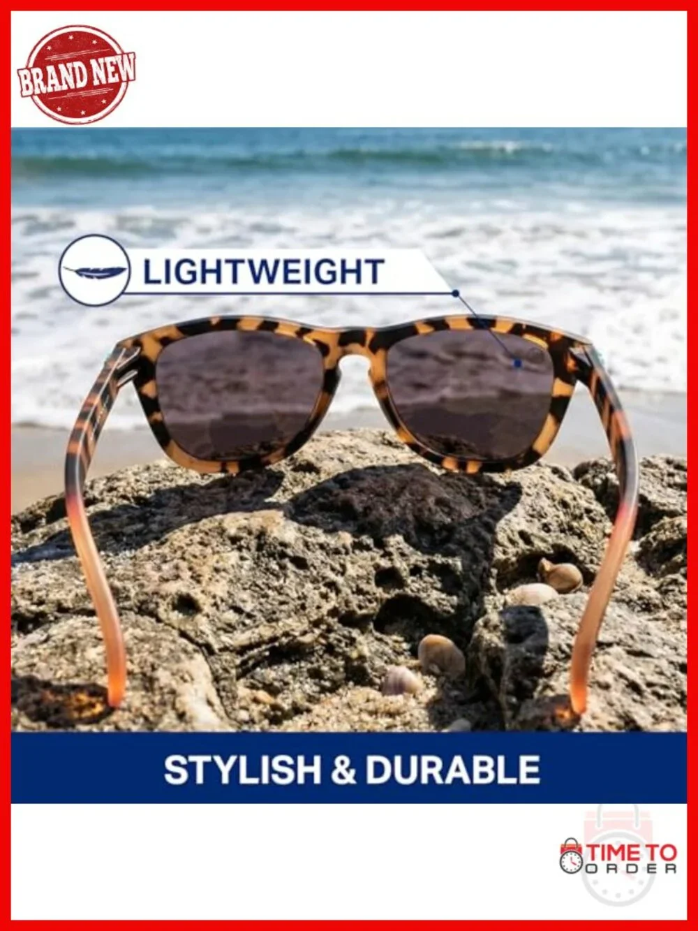 Polarized Sunglasses with 100% UV Protection - Classic Round Polycarbonate